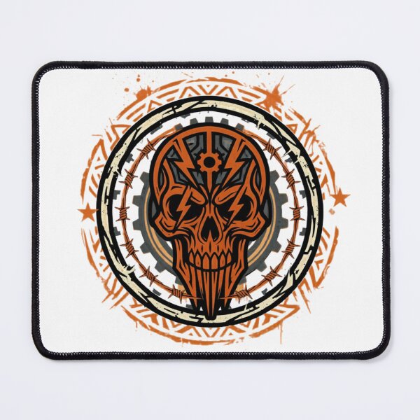 Item preview, Distressed Industrial Metal Skull Badge — Alternative Underground Rock Aesthetic designed and sold by Farhad Mamo.