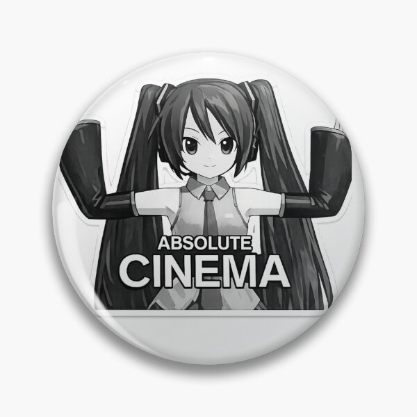 Item preview, Hatsune Miku Absolute Cinema Anime Meme Sticker – Funny Vocaloid Gift designed and sold by wamdahcreative.