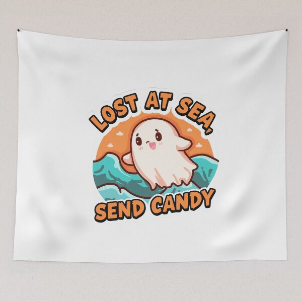 Item preview, Lost At Sea Send Candy Funny Summerween Ghost designed and sold by AMBAYK.
