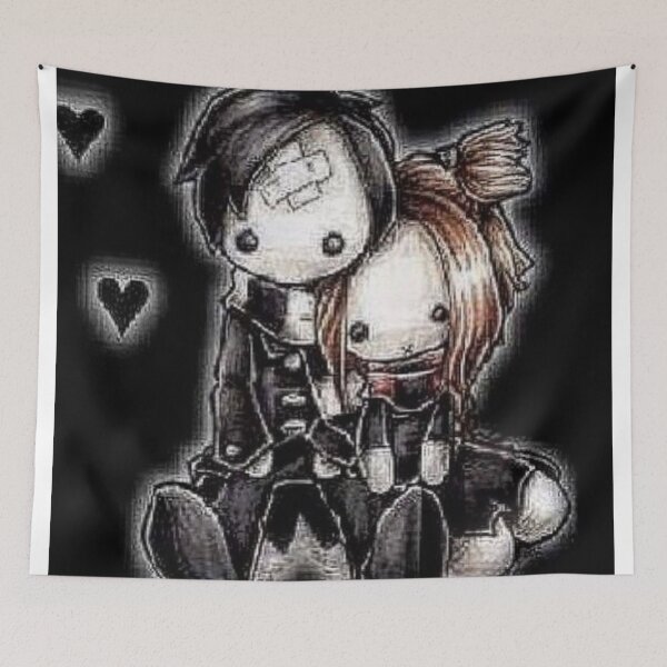 Item preview, Cute emo couple designed and sold by derpinaa.