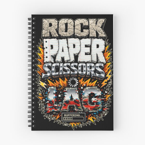 Item preview, Rock Paper Scissors Lag Funny Gamer Meme | Retro Gaming Typography Design designed and sold by HiPatti.