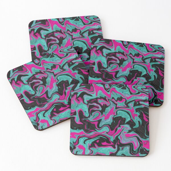 Item preview, Techno blue and magenta pattern, abstract neon colors designed and sold by NadiaChevrel.