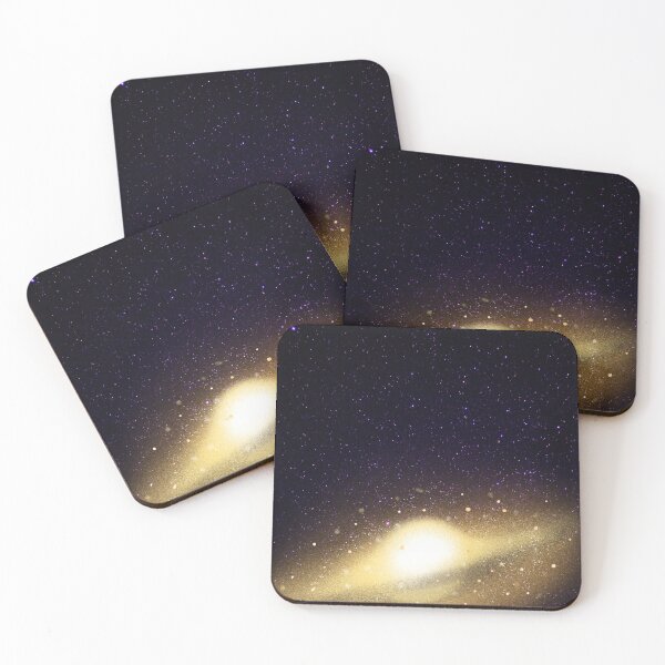 Item preview, Golden Galaxy Glow - Deep Space Cosmic Spiral Nebula Art designed and sold by samahl_l.