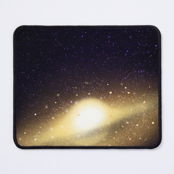 Item preview, Golden Galaxy Glow - Deep Space Cosmic Spiral Nebula Art designed and sold by samahl_l.