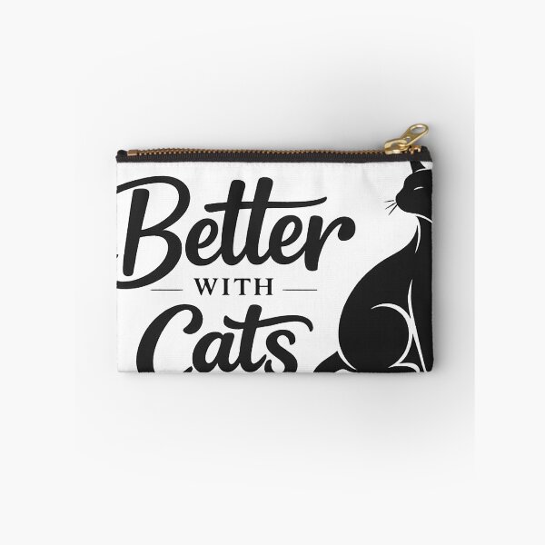 Item preview, Life is Better with Cats - Elegant Black Cat Silhouette and Typography designed and sold by mimouna00.