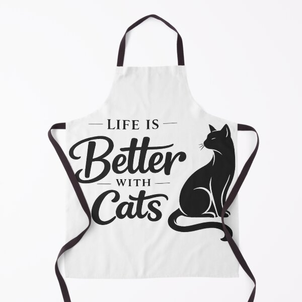 Item preview, Life is Better with Cats - Elegant Black Cat Silhouette and Typography designed and sold by mimouna00.