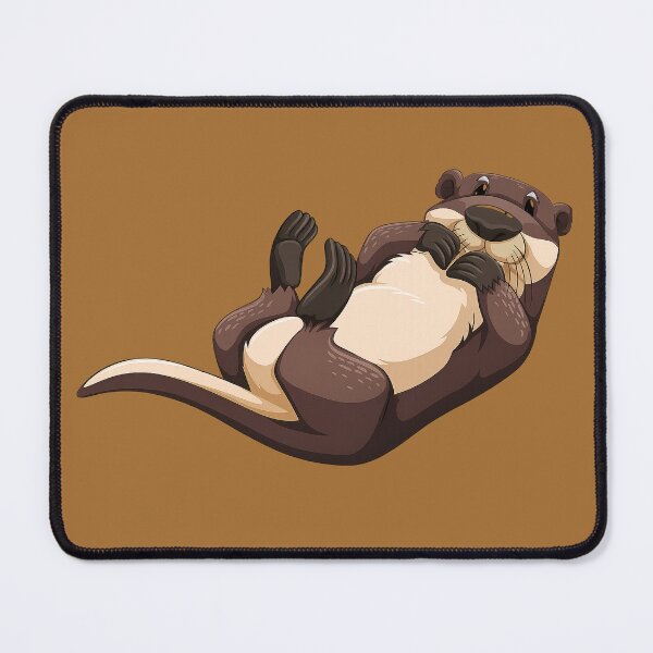 Item preview, Cute Otter Lying Down Cartoon designed and sold by ramo7.