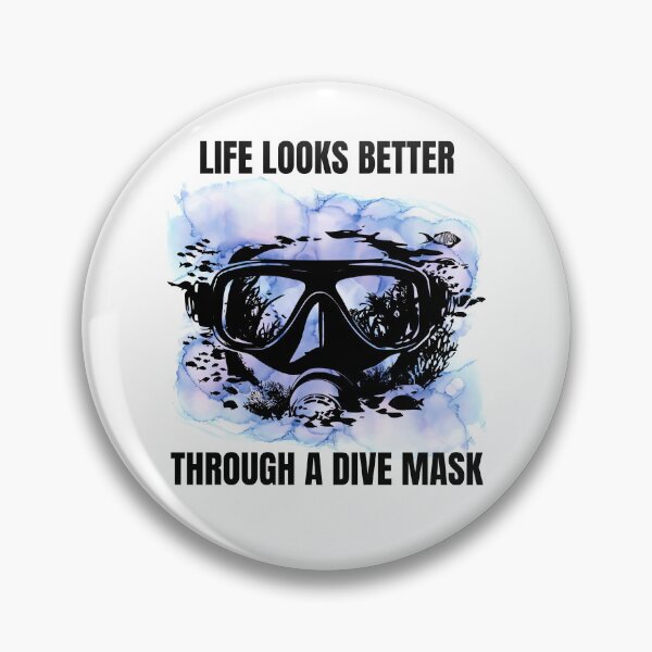 Item preview, LIFE LOOKS BETTER THROUGH A DIVE MASK designed and sold by gomood.