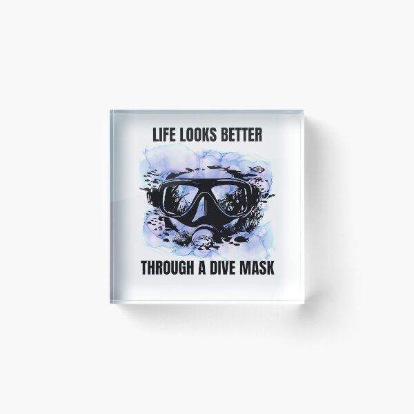 Item preview, LIFE LOOKS BETTER THROUGH A DIVE MASK designed and sold by gomood.