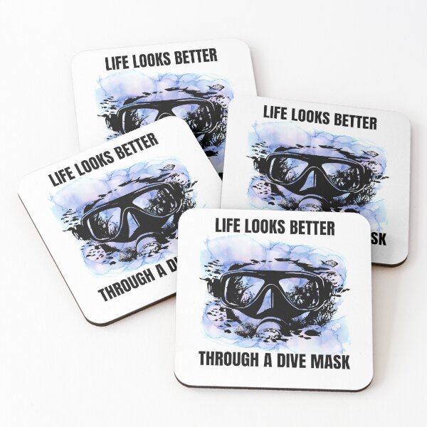 Item preview, LIFE LOOKS BETTER THROUGH A DIVE MASK designed and sold by gomood.
