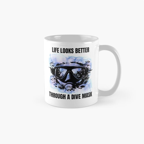 Item preview, LIFE LOOKS BETTER THROUGH A DIVE MASK designed and sold by gomood.