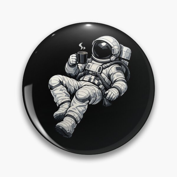 Item preview, Floating Astronaut Coffee Break Premium Illustration designed and sold by builtforyou.
