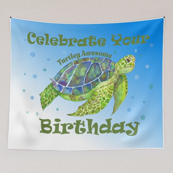 Item preview, Celebrate Your Turtley Awesome Birthday designed and sold by DesignsbyHope1.