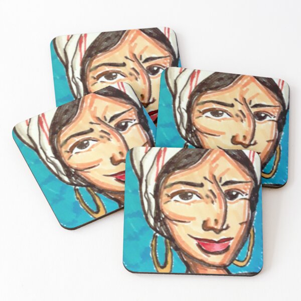 Item preview, Woman with Headwrap – Bold Portrait Art designed and sold by Tiny-Penny-Stdo.