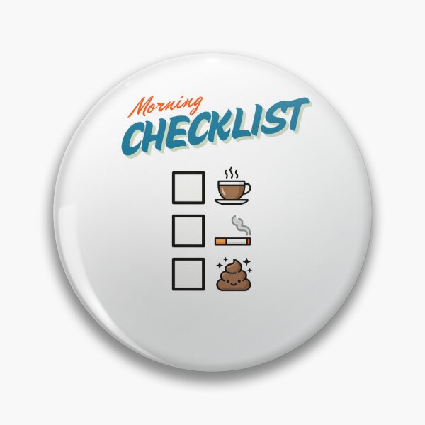 Item preview, Morning Checklist: Fun Coffee & Cigarette Morning Routine designed and sold by Shirt-Otakus.