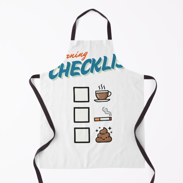 Item preview, Morning Checklist: Fun Coffee & Cigarette Morning Routine designed and sold by Shirt-Otakus.