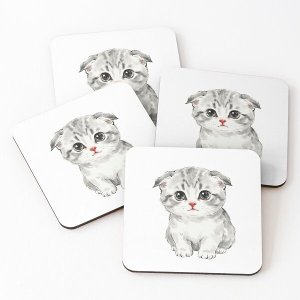 Item preview, Chinese Ink Cute Kitten — Minimalist Watercolor Art Print designed and sold by Enchanting East.