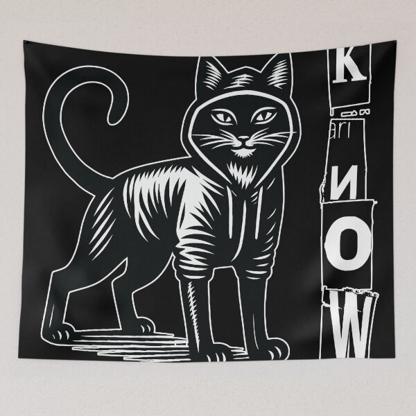Item preview, Knowing | Hoodie Black Cat | Punk Rock designed and sold by ScientiaAcLabor.