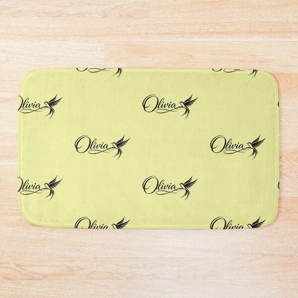 Item preview, Olivia Name Art with Swallow Bird | Elegant Calligraphy Typography Design designed and sold by AnadAA.