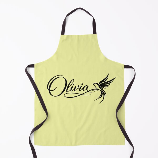 Item preview, Olivia Name Art with Swallow Bird | Elegant Calligraphy Typography Design designed and sold by AnadAA.