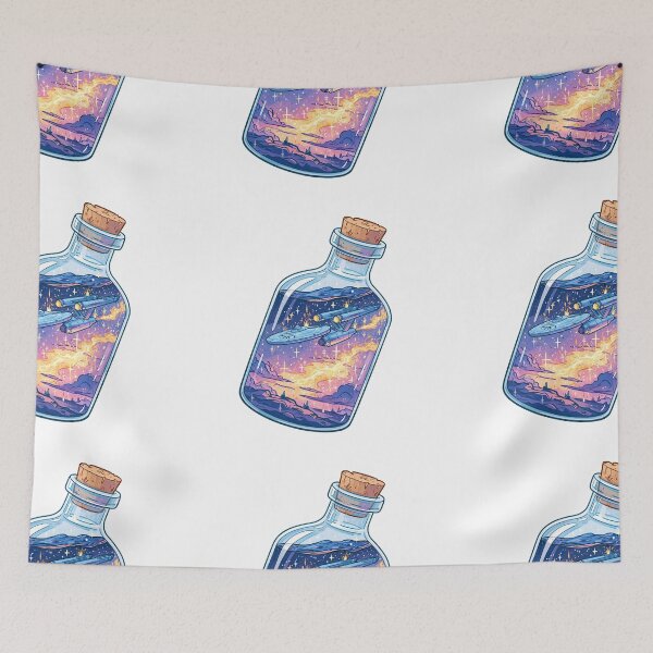 Item preview, Starship in a bottle designed and sold by MendaciousMina.