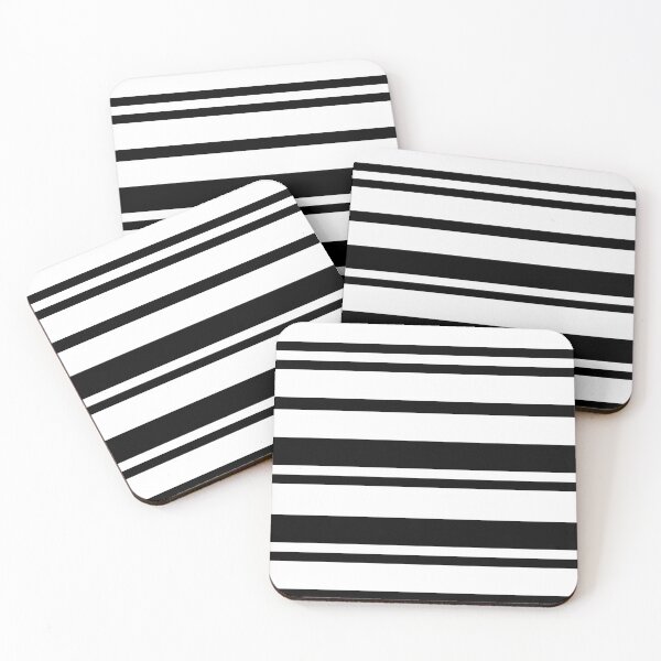 Item preview, Black and White Horizontal Abstract Stripes designed and sold by TwelveParties.