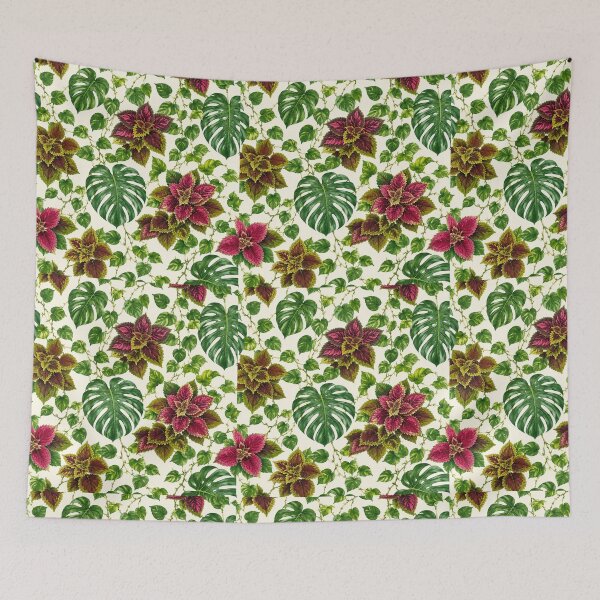 Item preview, Tropical Monstera Coleus Pothos Botanical Pattern designed and sold by NaphDesigns.