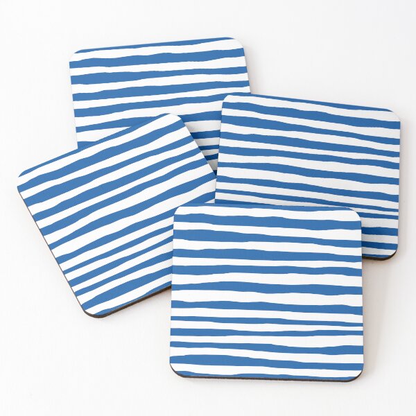 Item preview, Flowing Horizontal Stripes Blue and White designed and sold by tonymagnerart.
