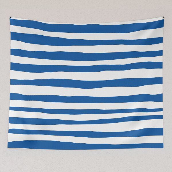 Item preview, Flowing Horizontal Stripes Blue and White designed and sold by tonymagnerart.