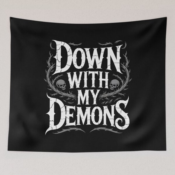 Item preview, Down With My Demons Dark Humor Gift for Goths designed and sold by Say It With Ink.
