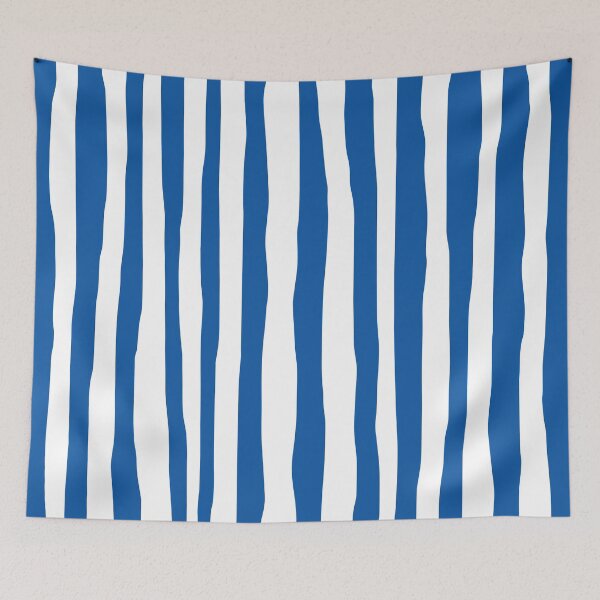 Item preview, Dancing Vertical Stripes Blue and White designed and sold by tonymagnerart.