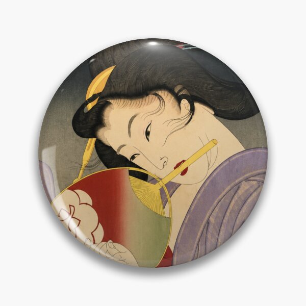 Item preview, Delighted, from The Appearance of a Geisha Today, during the Meiji Era, by Tsukioka Yoshitoshi - Ukiyo-e Art Nouveau Geisha Illustration for Japanese Art Lovers designed and sold by RickE.
