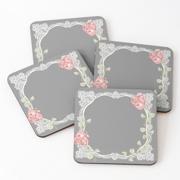 Item preview, Watercolor Rose Lace Floral Frame designed and sold by eves_aquadreams.