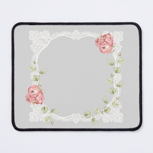 Item preview, Watercolor Rose Lace Floral Frame designed and sold by eves_aquadreams.