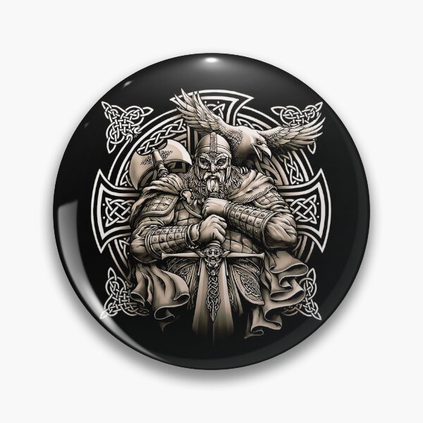 Item preview, Viking Warrior Raven Norse Mythology Celtic Knot Art designed and sold by DeimosArtIntl.