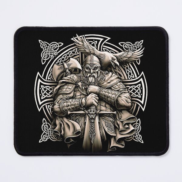 Item preview, Viking Warrior Raven Norse Mythology Celtic Knot Art designed and sold by DeimosArtIntl.