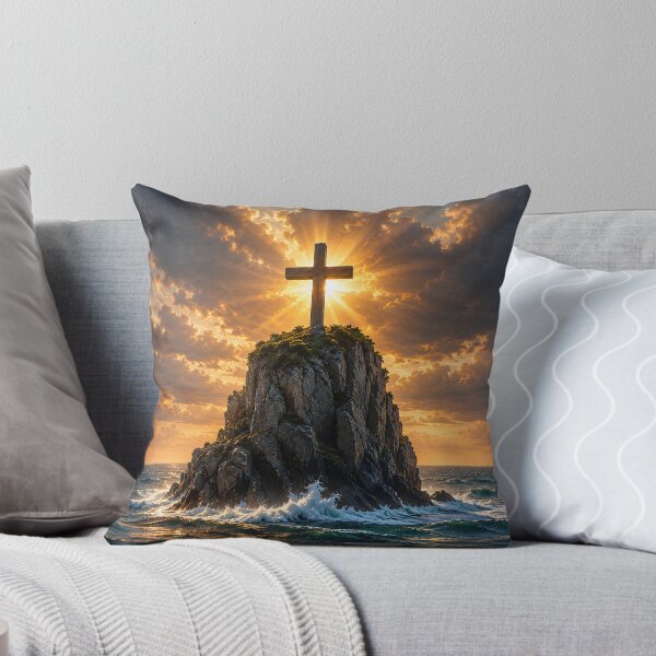 Item preview, Christian Cross Ocean Sunrise  designed and sold by AnimalAirtistry.