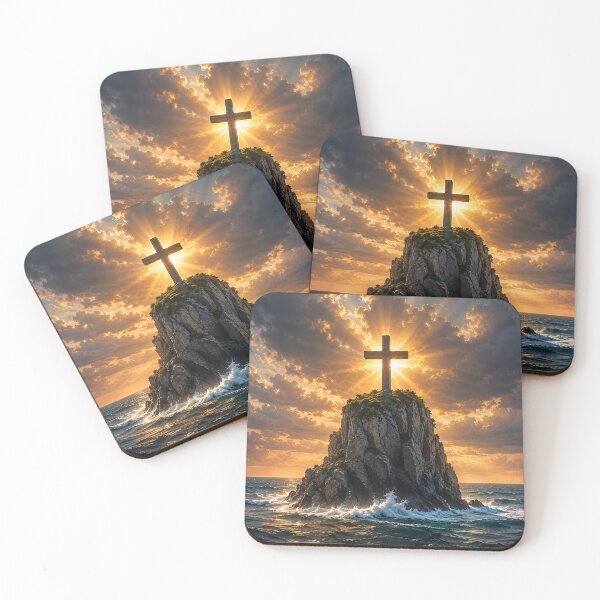 Item preview, Christian Cross Ocean Sunrise  designed and sold by AnimalAirtistry.
