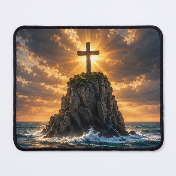 Item preview, Christian Cross Ocean Sunrise  designed and sold by AnimalAirtistry.