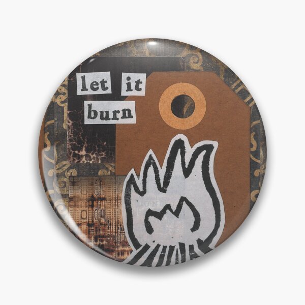 Item preview, 'Let It Burn' Lino print collage designed and sold by zinesbyscout.
