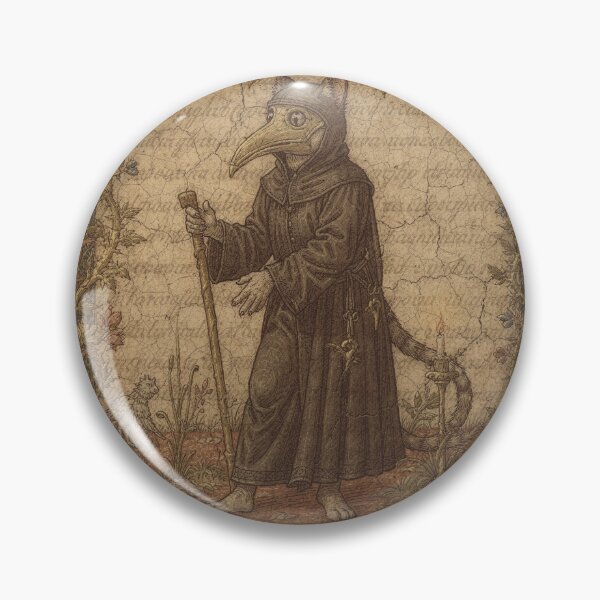 Item preview, Medieval Plague Doctor Cat Illuminated Manuscript designed and sold by PictorialWhimsy.