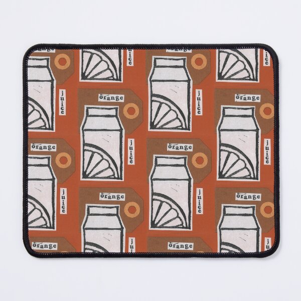 Item preview, Orange Juice Lino print collage designed and sold by zinesbyscout.