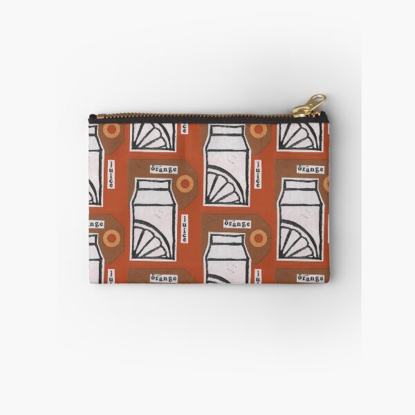 Item preview, Orange Juice Lino print collage designed and sold by zinesbyscout.