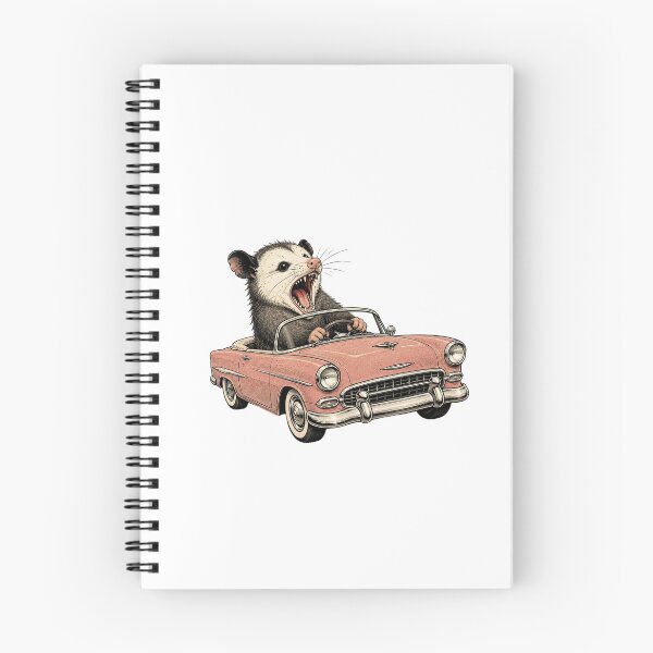 Item preview, Screaming Possum Driving Pink Convertible Design designed and sold by BrandyandBeyond.