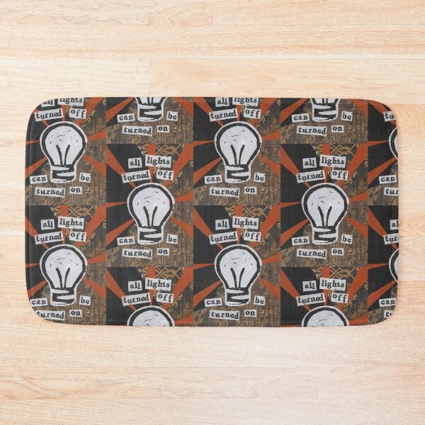 Item preview, 'All Lights Turned Off Can Be Turned On' Lino print collage designed and sold by zinesbyscout.