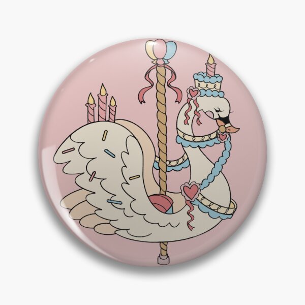 Item preview, Carousel Swan Birthday Cake Design designed and sold by Batty Designs.