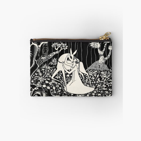 Item preview, Sister and the Little Fawn by Kay Nielsen - Fantasy Woodcut Forest Maiden Illustration for Dark Fairy Tale Lovers designed and sold by RickE.