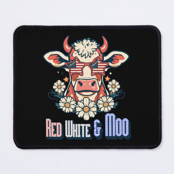 Item preview, Red White and Moo 4th of July designed and sold by tellia-kallisto.