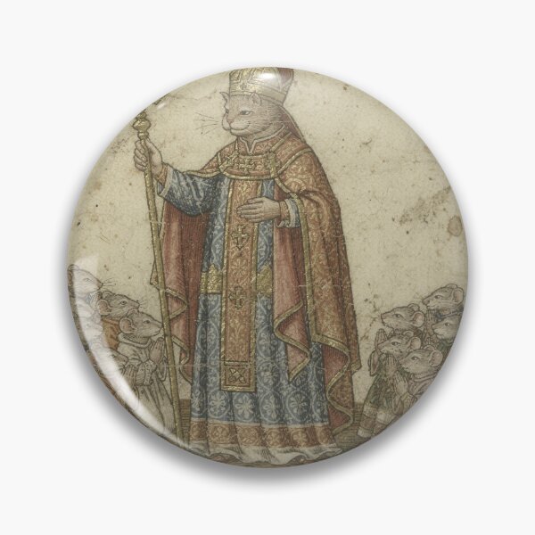 Item preview, Medieval Cat Bishop Blessing the Mice Manuscript designed and sold by PictorialWhimsy.