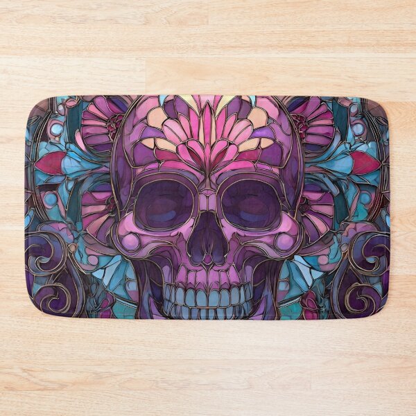 Item preview, Abstract mosaic stained glass skull designed and sold by dcrc.